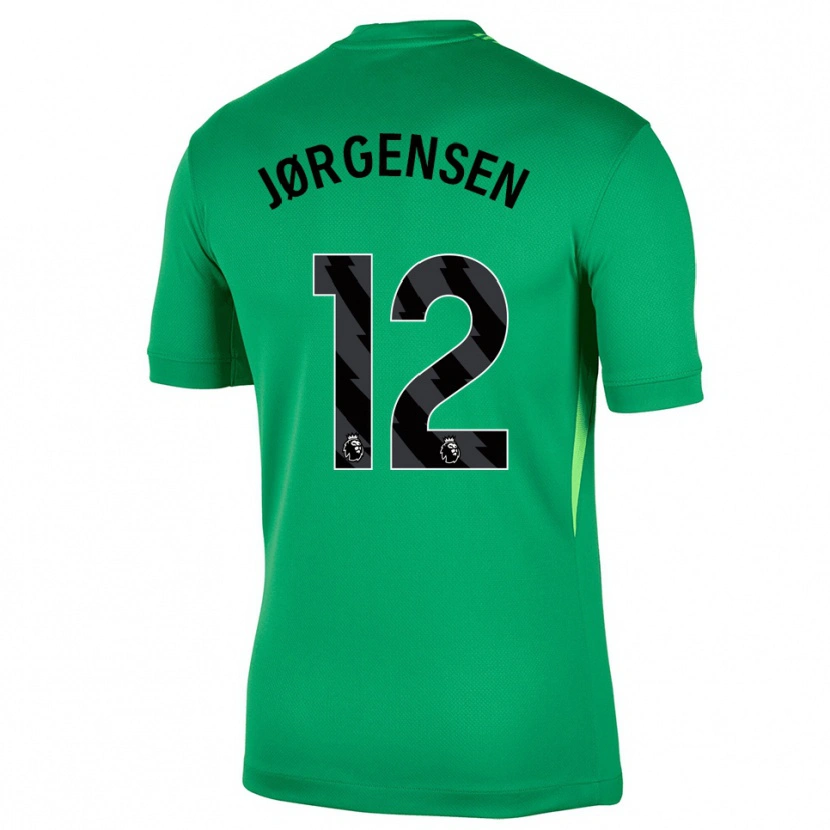 Danxen Dame Filip Jørgensen #12 Grønn Svart Keeperdrakt 2025/26 Skjorter T-skjorte