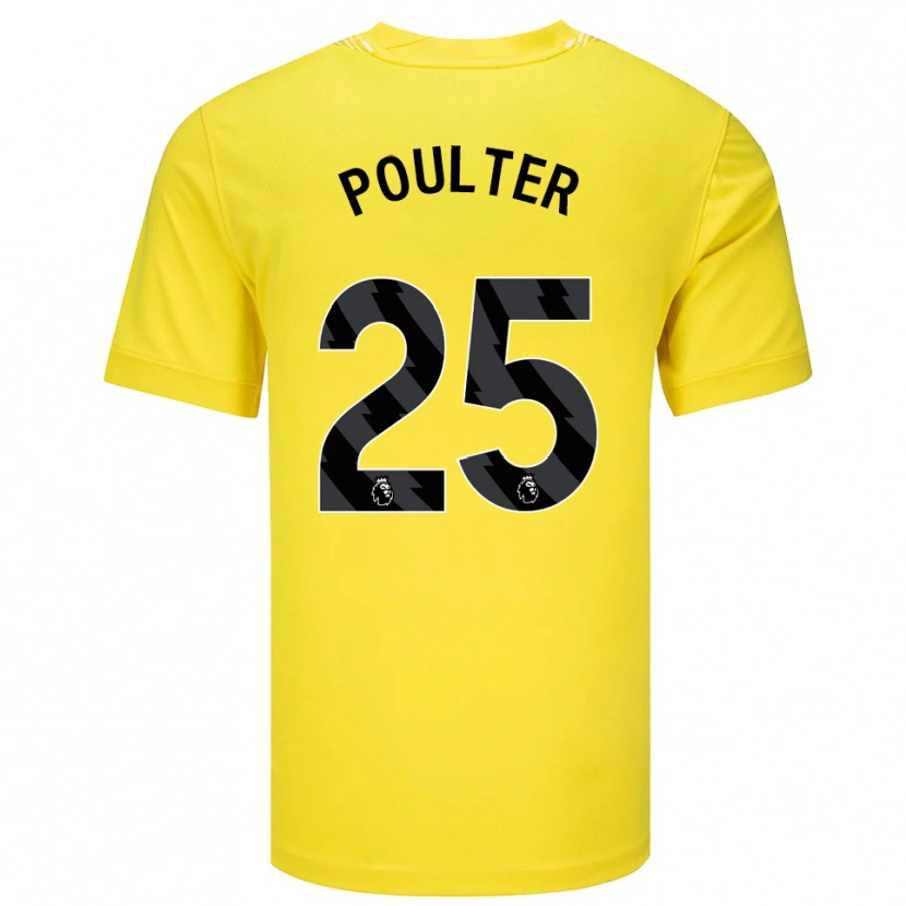 Danxen Dame Hannah Poulter #25 Gul Svart Keeperdrakt 2025/26 Skjorter T-skjorte