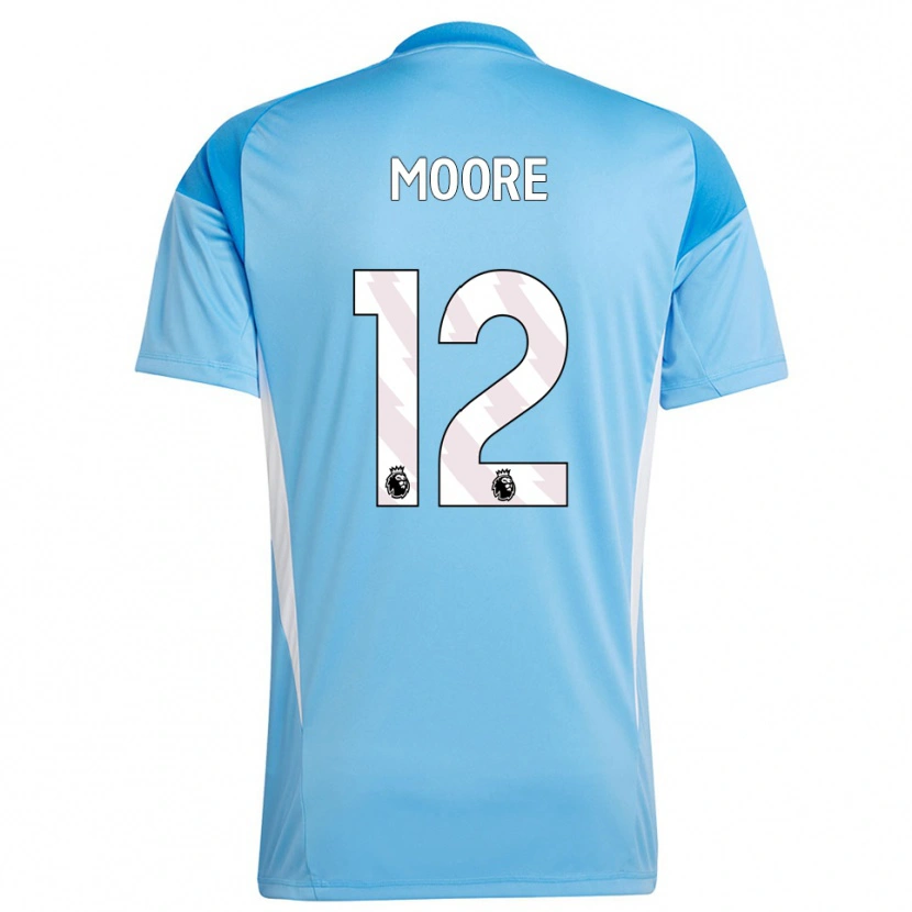 Danxen Dame Daniel Moore #12 Blå Hvit Keeperdrakt 2025/26 Skjorter T-skjorte