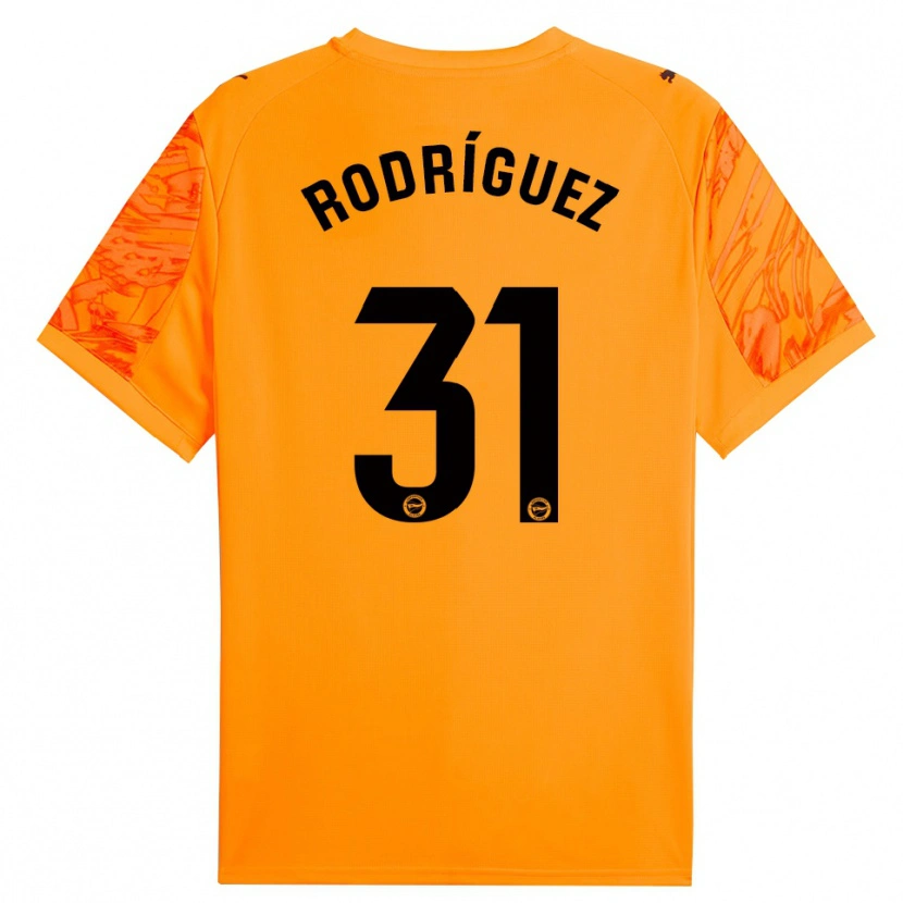 Danxen Dame Adrián Rodríguez #31 Oransje Svart Keeperdrakt 2025/26 Skjorter T-skjorte
