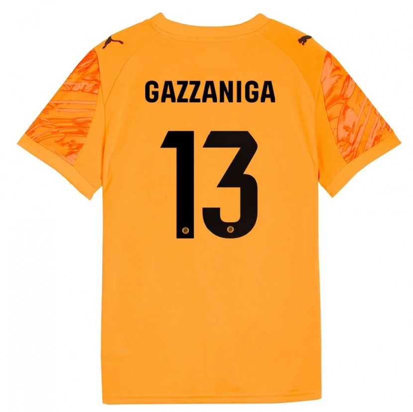 Danxen Dame Paulo Gazzaniga #13 Oransje Svart Keeperdrakt 2025/26 Skjorter T-skjorte