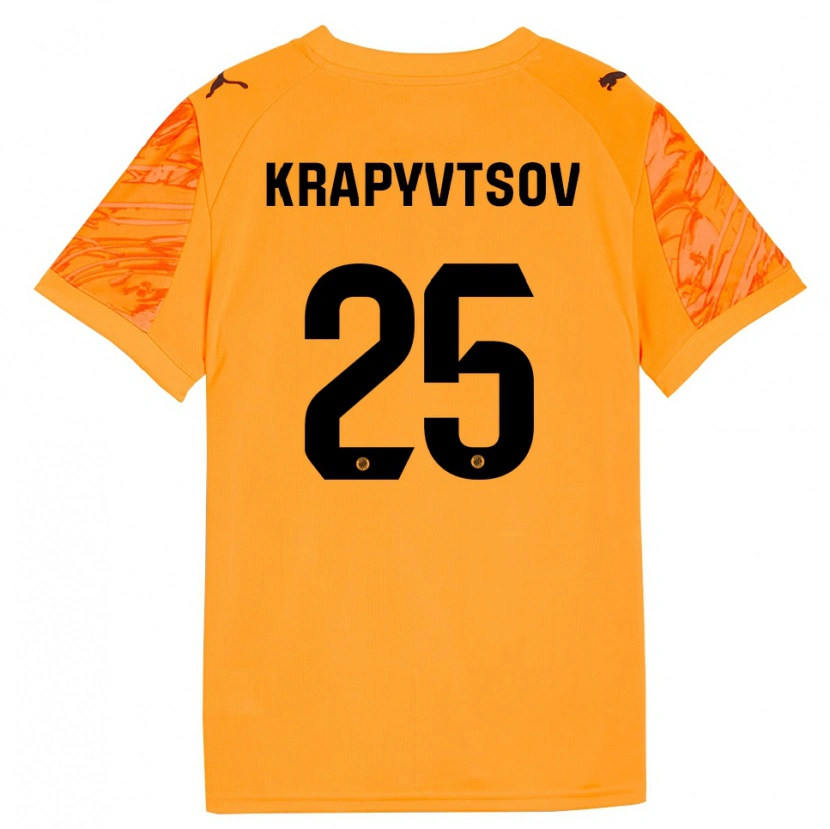 Danxen Dame Vladyslav Krapyvtsov #25 Oransje Svart Keeperdrakt 2025/26 Skjorter T-skjorte