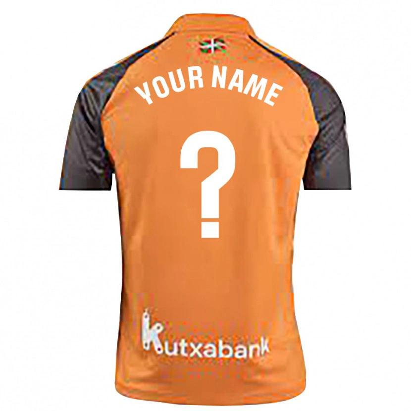 Danxen Dame Real Sociedad Svart Oransje Keeperdrakt 2025/26 Skjorter T-skjorte