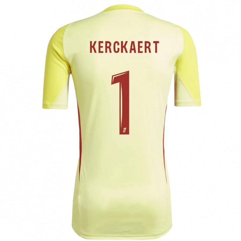 Danxen Dame Gabriel Kerckaert #1 Lys Gul Rød Keeperdrakt 2025/26 Skjorter T-skjorte