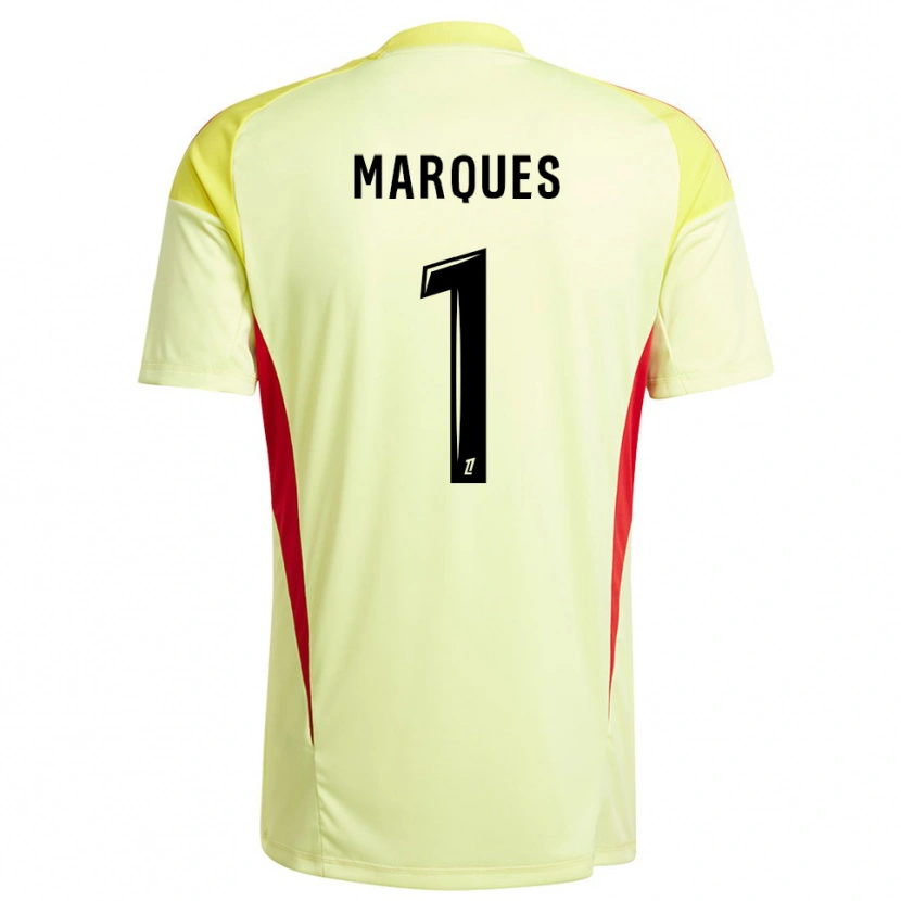 Danxen Dame Inès Marques #1 Lys Gul Svart Keeperdrakt 2025/26 Skjorter T-skjorte