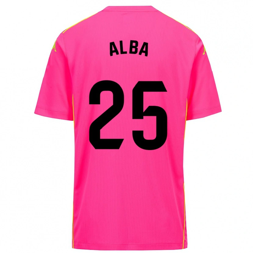 Danxen Dame Alba Acebes Rodríguez #25 Dyp Rosa Svart Keeperdrakt 2025/26 Skjorter T-skjorte