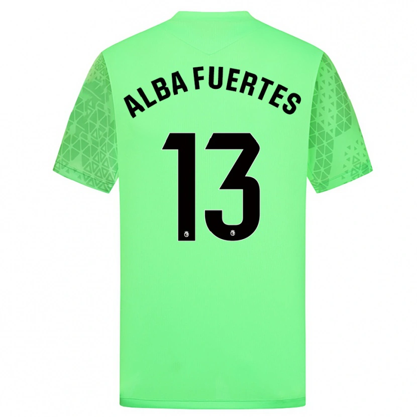 Danxen Dame Alba Fuertes #13 Vårgrønn Svart Keeperdrakt 2025/26 Skjorter T-skjorte