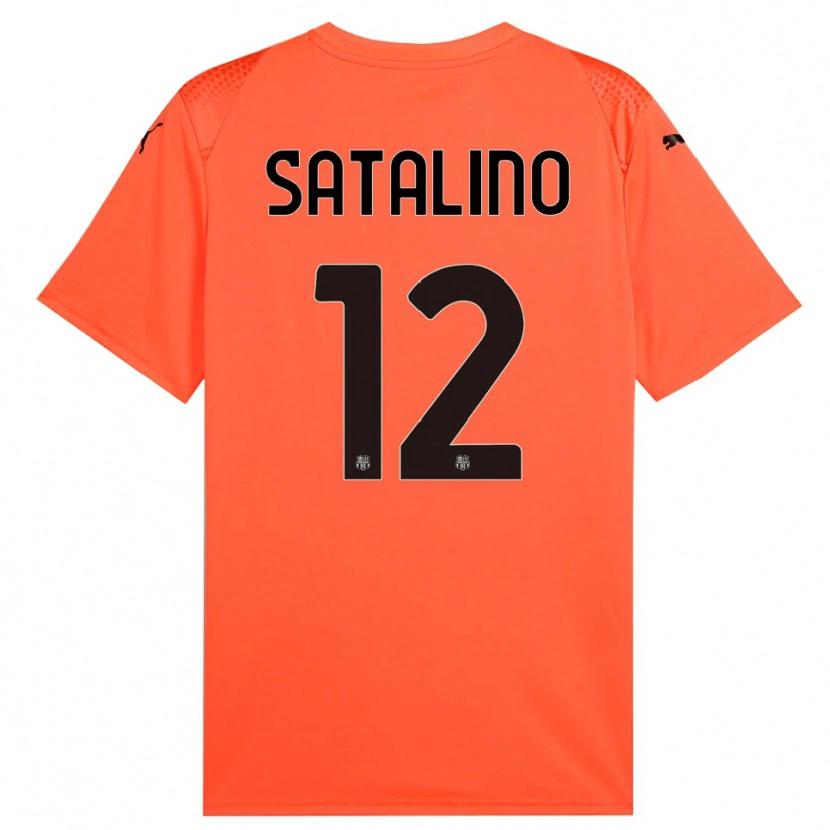 Danxen Dame Giacomo Satalino #12 Oransje Svart Keeperdrakt 2025/26 Skjorter T-skjorte