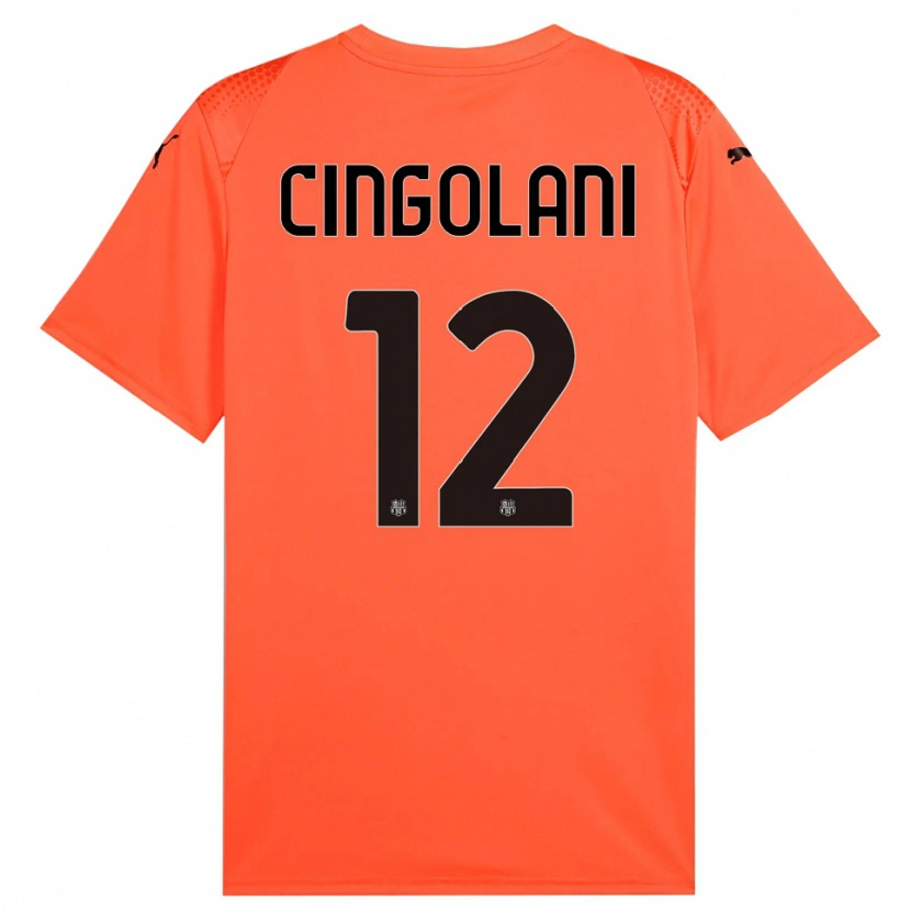 Danxen Dame Matteo Cingolani #12 Oransje Svart Keeperdrakt 2025/26 Skjorter T-skjorte