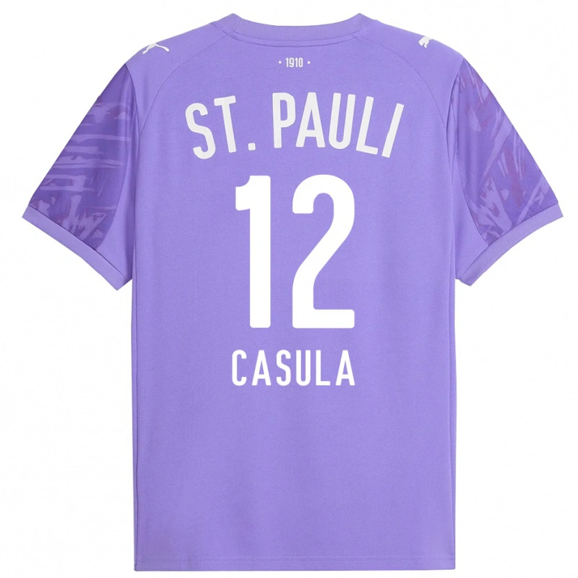 Danxen Dame David Casula #12 Medium Lilla Svart Keeperdrakt 2025/26 Skjorter T-skjorte