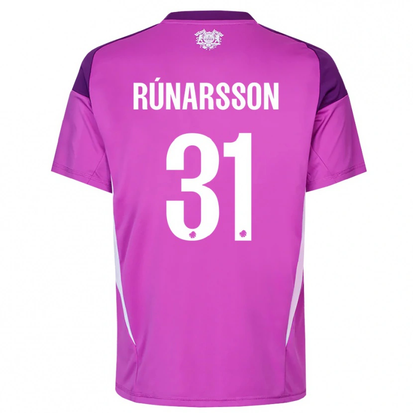 Danxen Dame Rúnar Alex Rúnarsson #31 Lilla Lilla Hvit Keeperdrakt 2025/26 Skjorter T-skjorte