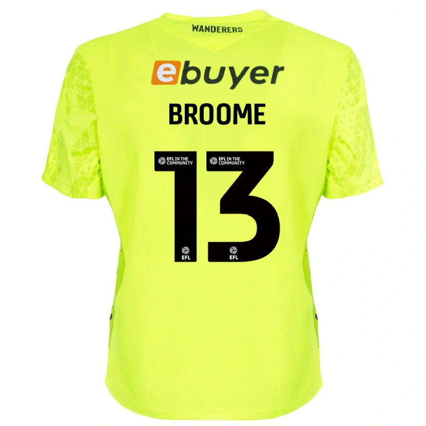Danxen Dame Nathan Broome #13 Fluorescerende Grønn Keeperdrakt 2025/26 Skjorter T-skjorte