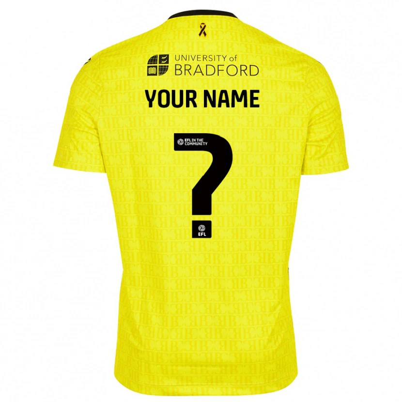 Danxen Dame Bradford City Gul Svart Keeperdrakt 2025/26 Skjorter T-skjorte