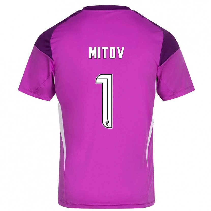 Danxen Dame Dimitar Mitov #1 Lilla Magenta Keeperdrakt 2025/26 Skjorter T-skjorte