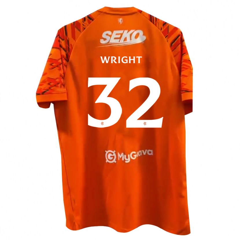 Danxen Dame Kieran Wright #32 Oransje Hvit Keeperdrakt 2025/26 Skjorter T-skjorte