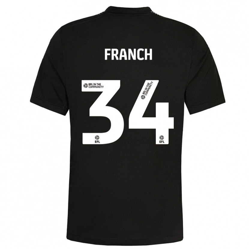 Danxen Dame Adrianna Franch #34 Sort Hvit Keeperdrakt 2025/26 Skjorter T-skjorte