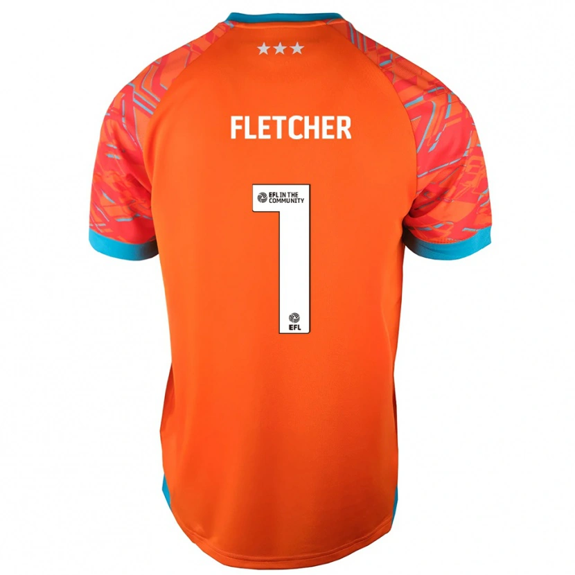 Danxen Dame William Fletcher #1 Oransje Hvit Keeperdrakt 2025/26 Skjorter T-skjorte