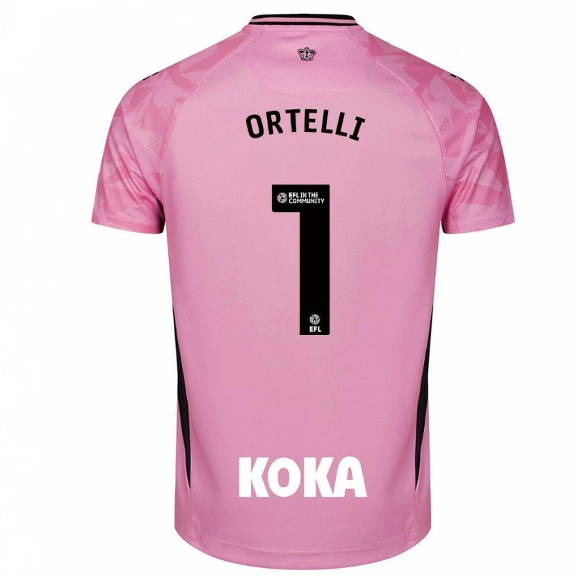 Danxen Dame Gabriel Ortelli #1 Lys Rosa Svart Keeperdrakt 2025/26 Skjorter T-skjorte