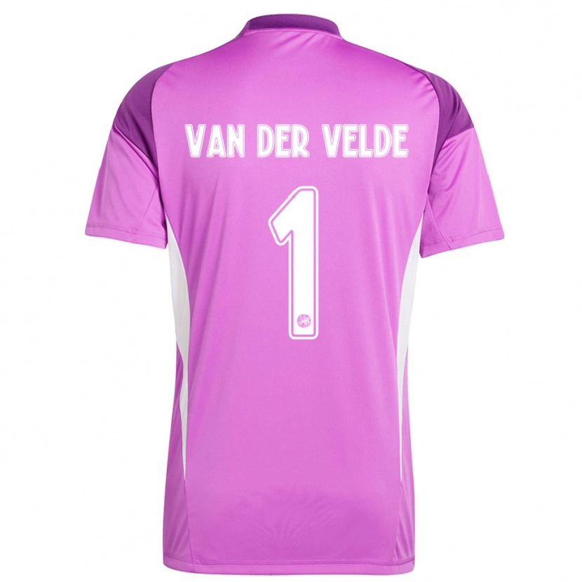 Danxen Dame Valentijn van der Velde #1 Lys Lilla Hvit Keeperdrakt 2025/26 Skjorter T-skjorte