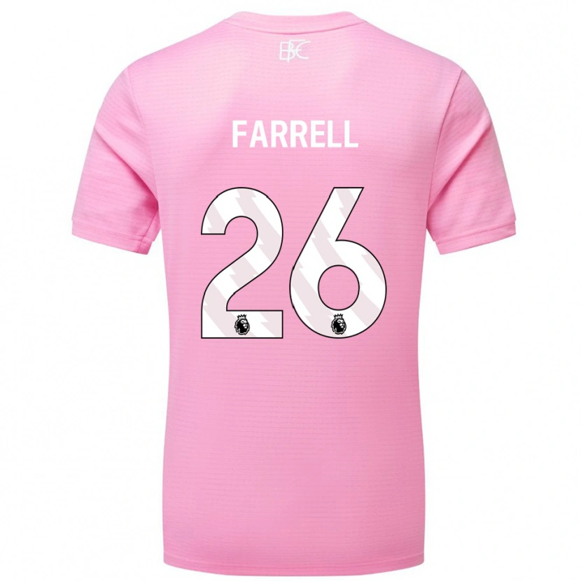 Danxen Dame Lucy Farrell #26 Rosa Hvit Keeperdrakt 2025/26 Skjorter T-skjorte