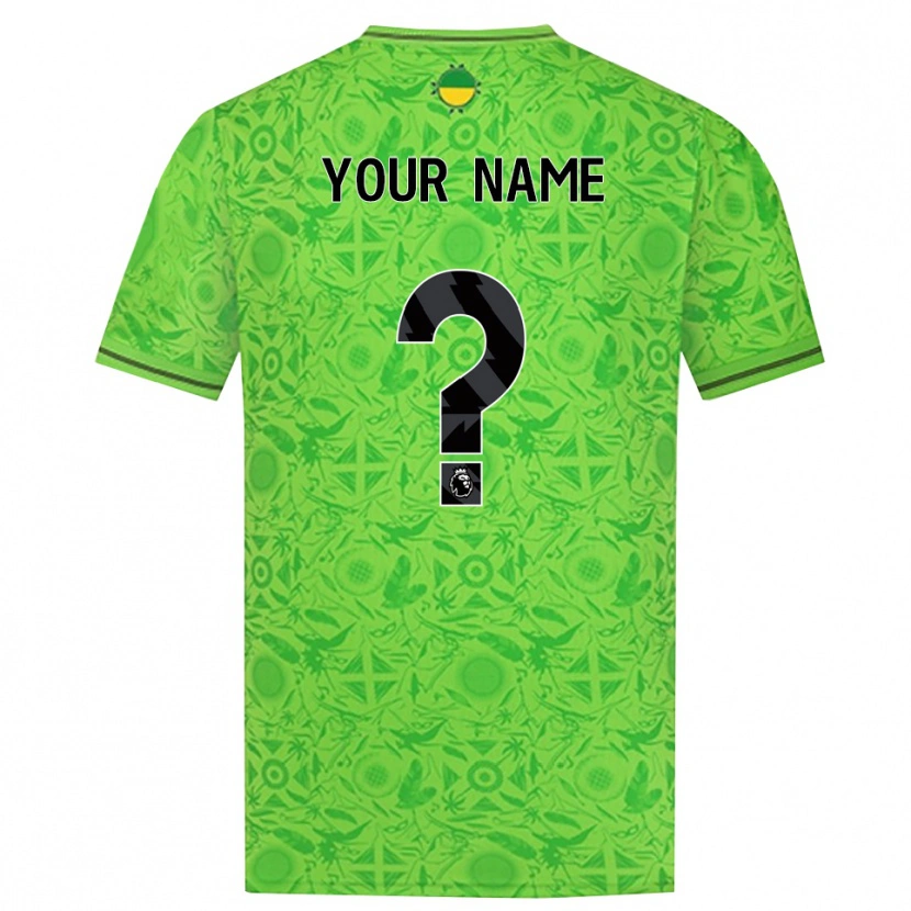 Danxen Dame Wolverhampton Wanderers Grønn Svart Keeperdrakt 2025/26 Skjorter T-skjorte