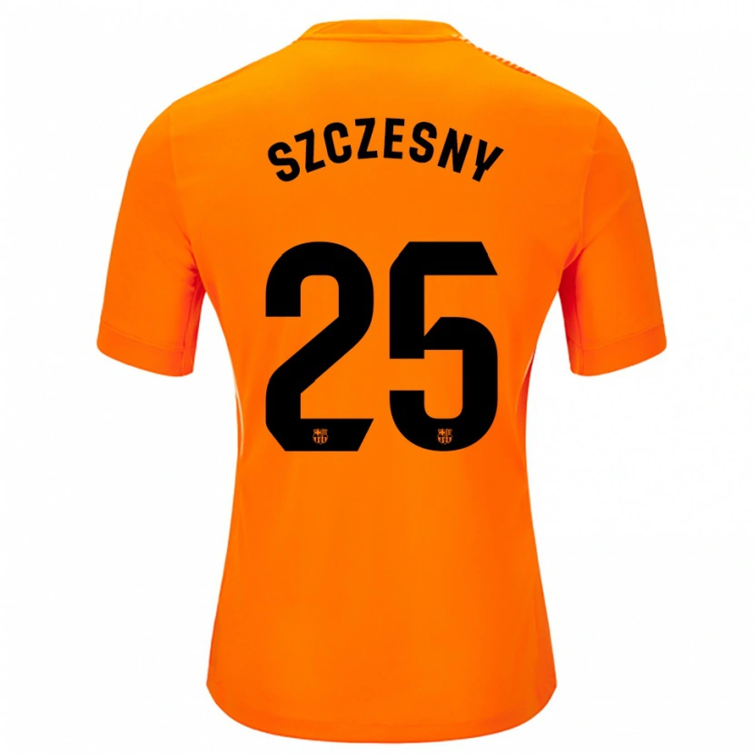 Danxen Dame Wojciech Szczesny #25 Oransje Svart Keeperdrakt 2025/26 Skjorter T-skjorte