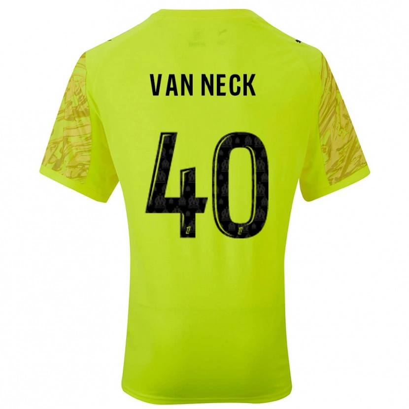 Danxen Dame Jelle Van Neck #40 Fluorescerende Grønn Svart Keeperdrakt 2025/26 Skjorter T-skjorte
