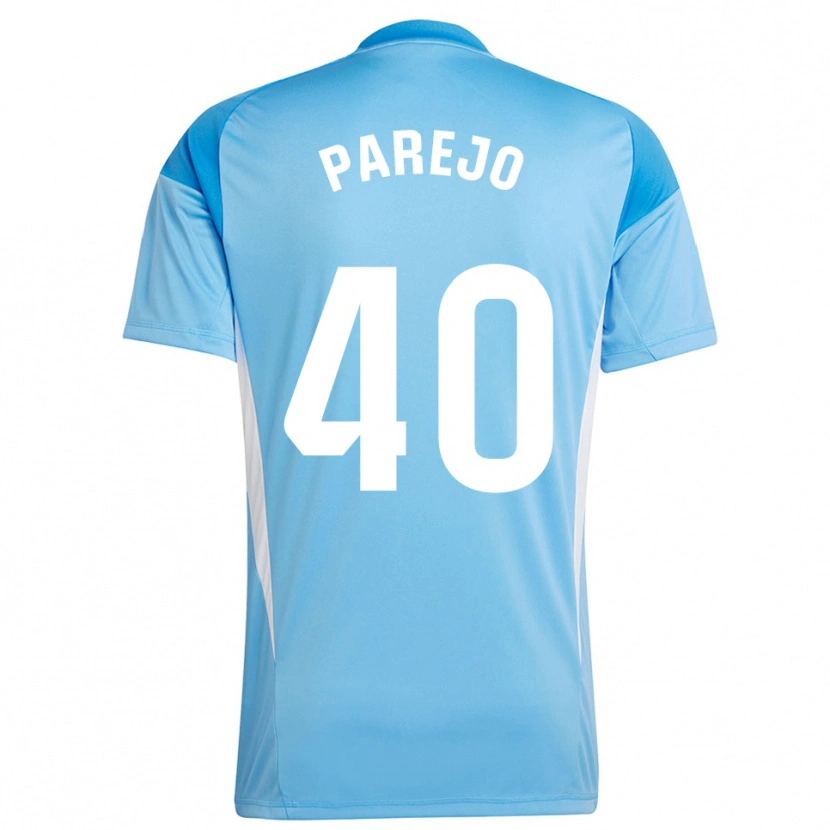 Danxen Dame Jesús Parejo #40 Himmelblå Hvit Keeperdrakt 2025/26 Skjorter T-skjorte