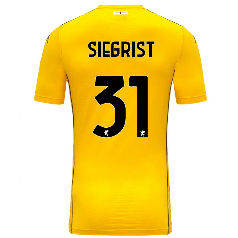 Danxen Dame Benjamin Siegrist #31 Mørk Gul Svart Keeperdrakt 2025/26 Skjorter T-skjorte
