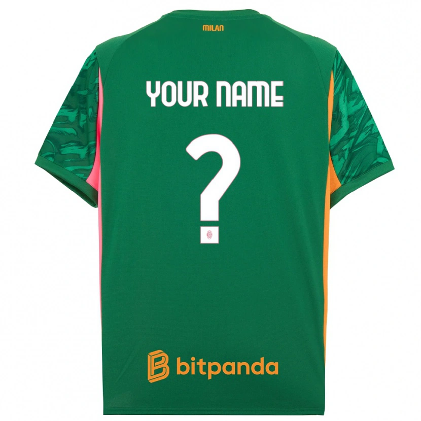 Danxen Dame AC Milan Grønn Oransje Rosa Keeperdrakt 2025/26 Skjorter T-skjorte