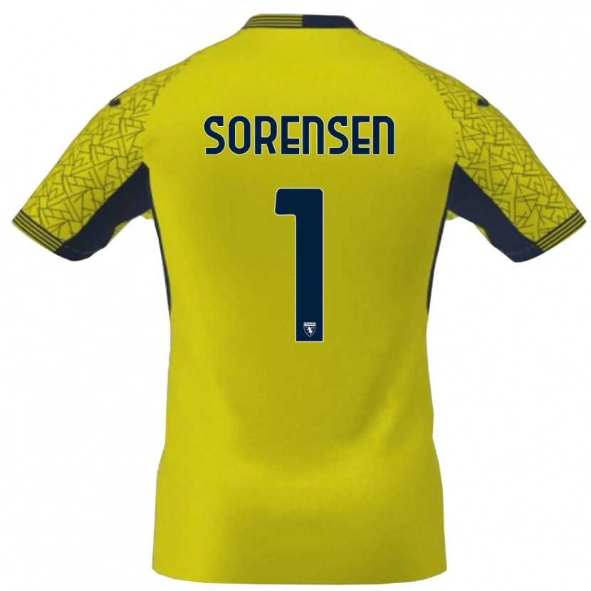 Danxen Dame Ben Sørensen #1 Gul Svart Keeperdrakt 2025/26 Skjorter T-skjorte