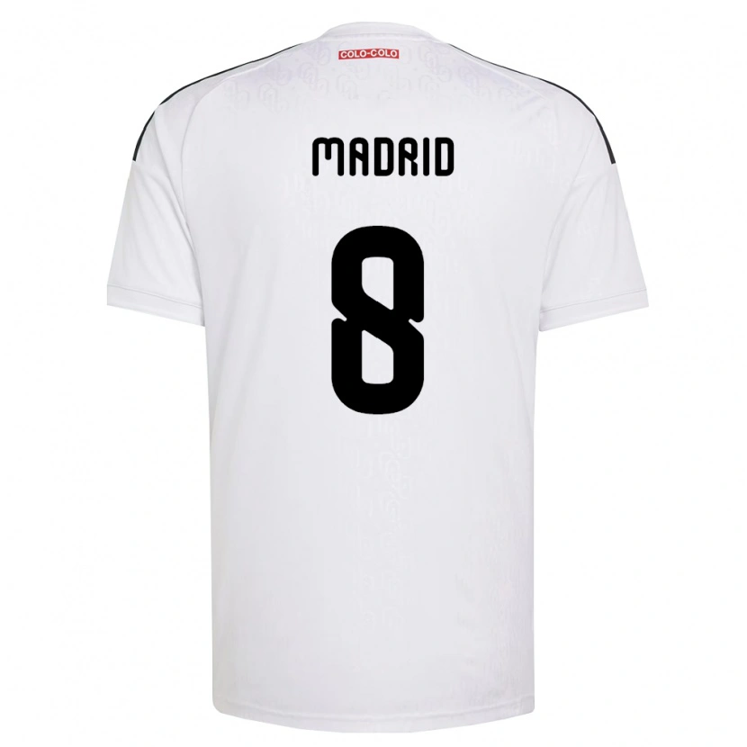 Danxen Barn Álvaro Madrid #8 Hvit Svart Hjemmetrøye Drakt Trøye 2026/27 Skjorter T-Skjorte