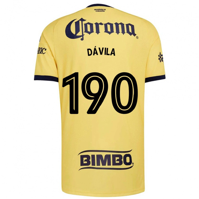 Danxen Barn Emilio Dávila #190 Gul Rød Svart Hjemmetrøye Drakt Trøye 2026/27 Skjorter T-Skjorte