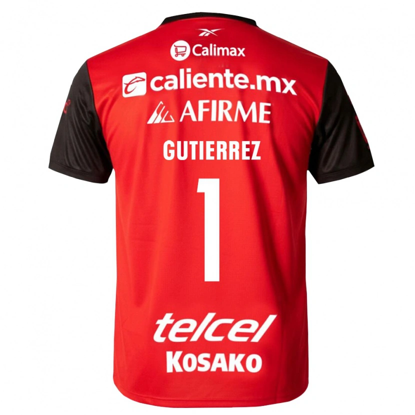 Danxen Barn Alejandra Gutierrez #1 Svart Rød Hjemmetrøye Drakt Trøye 2026/27 Skjorter T-Skjorte