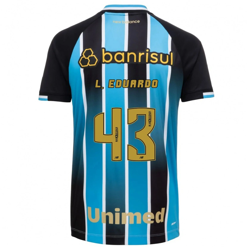 Danxen Barn Luis Eduardo #43 Blå Brun Svart Hjemmetrøye Drakt Trøye 2026/27 Skjorter T-Skjorte