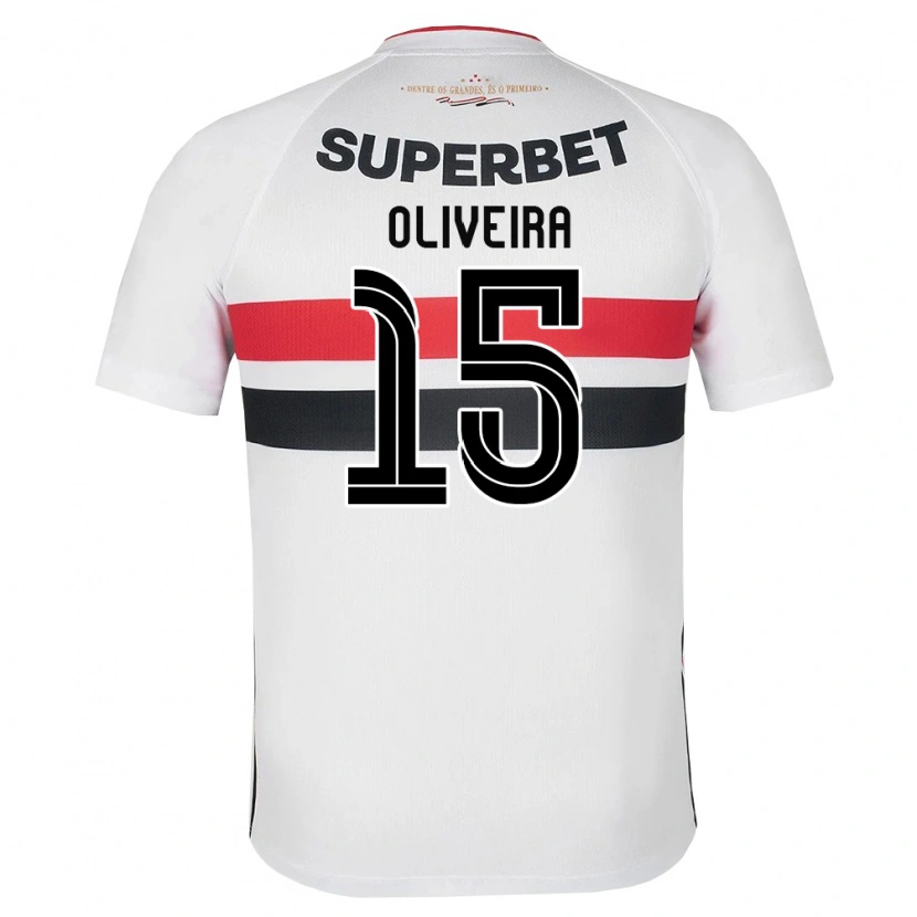 Danxen Barn Felipe Oliveira #15 Hvit Rød Svart Hjemmetrøye Drakt Trøye 2026/27 Skjorter T-Skjorte