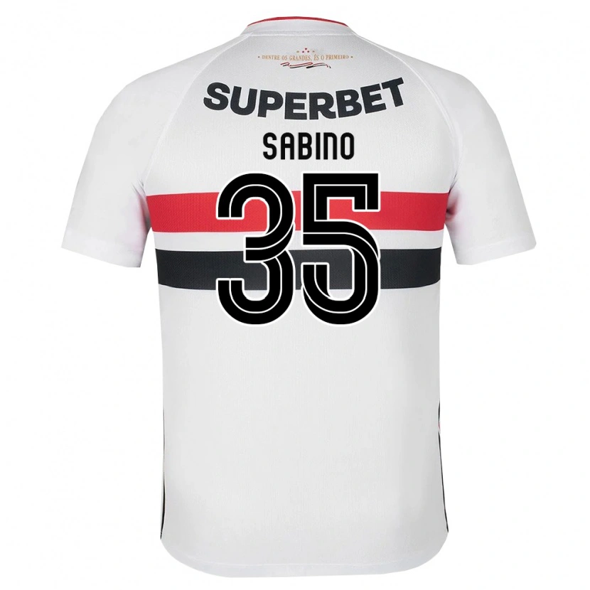 Danxen Barn José Sabino Chagas Monteiro #35 Hvit Rød Svart Hjemmetrøye Drakt Trøye 2026/27 Skjorter T-Skjorte