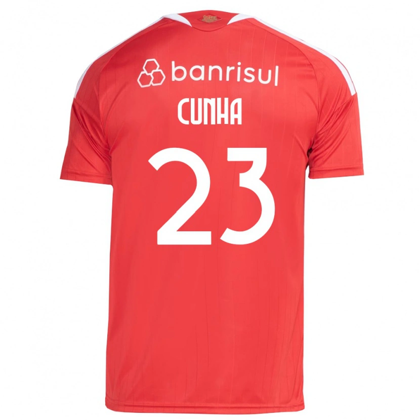 Danxen Barn Matheus Cunha #23 Rød Hvit Hjemmetrøye Drakt Trøye 2026/27 Skjorter T-Skjorte