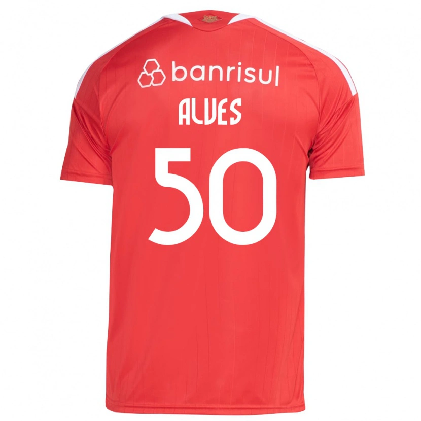 Danxen Barn Kauan Alves #50 Rød Hvit Hjemmetrøye Drakt Trøye 2026/27 Skjorter T-Skjorte