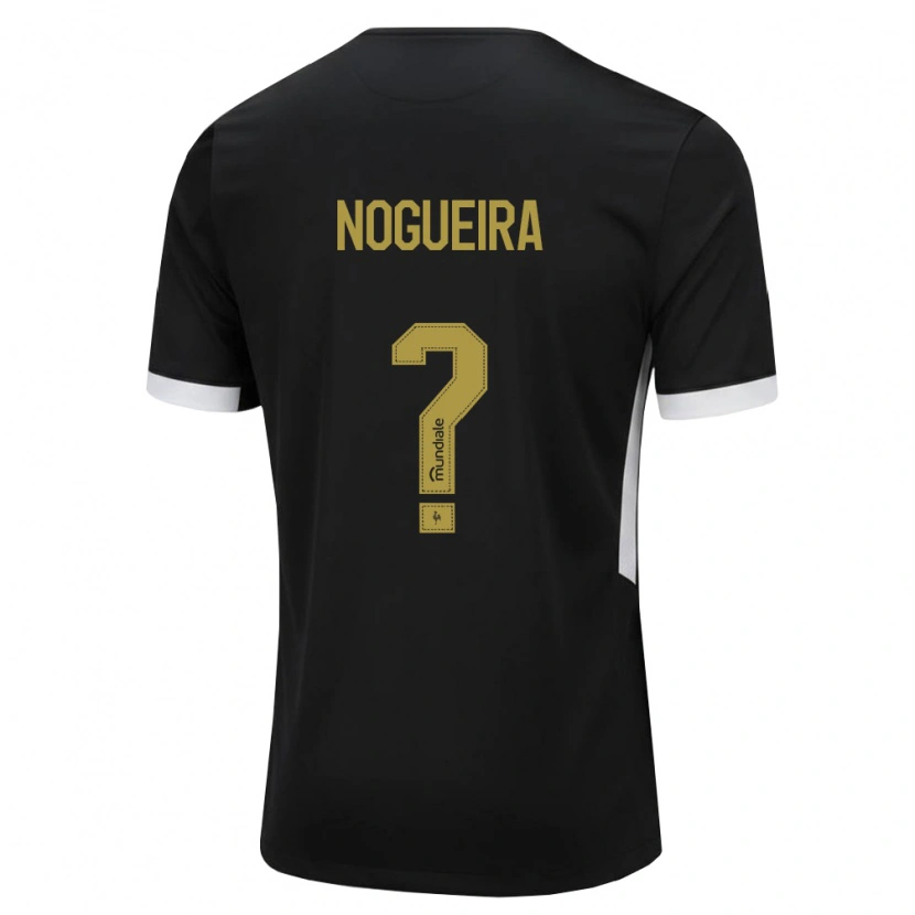 Danxen Barn Vinicius Nogueira #0 Svart Hvit Gul Hjemmetrøye Drakt Trøye 2026/27 Skjorter T-Skjorte