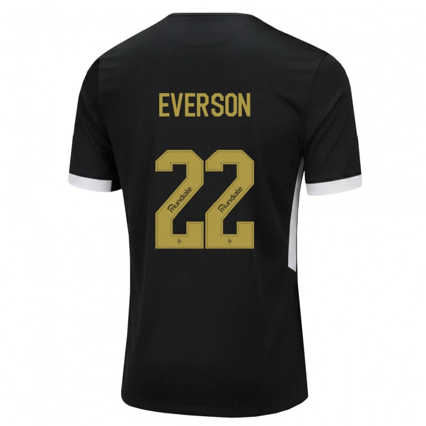 Danxen Barn Everson Felipe Marques Pires #22 Svart Hvit Gul Hjemmetrøye Drakt Trøye 2026/27 Skjorter T-Skjorte