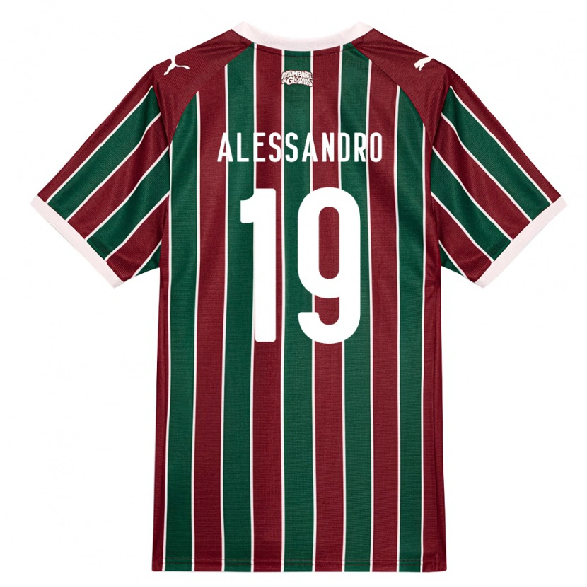 Danxen Barn Alessandro Chaves Da Silva #19 Grønn Burgund Hvit Hjemmetrøye Drakt Trøye 2026/27 Skjorter T-Skjorte
