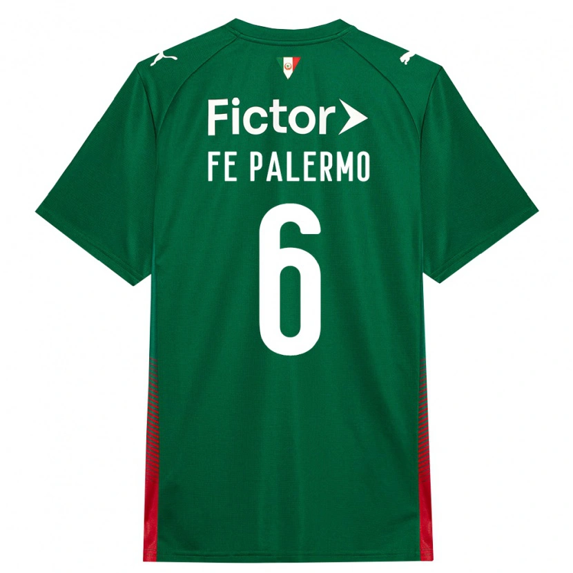 Danxen Barn Fe Palermo #6 Grønn Rød Hvit Hjemmetrøye Drakt Trøye 2026/27 Skjorter T-Skjorte