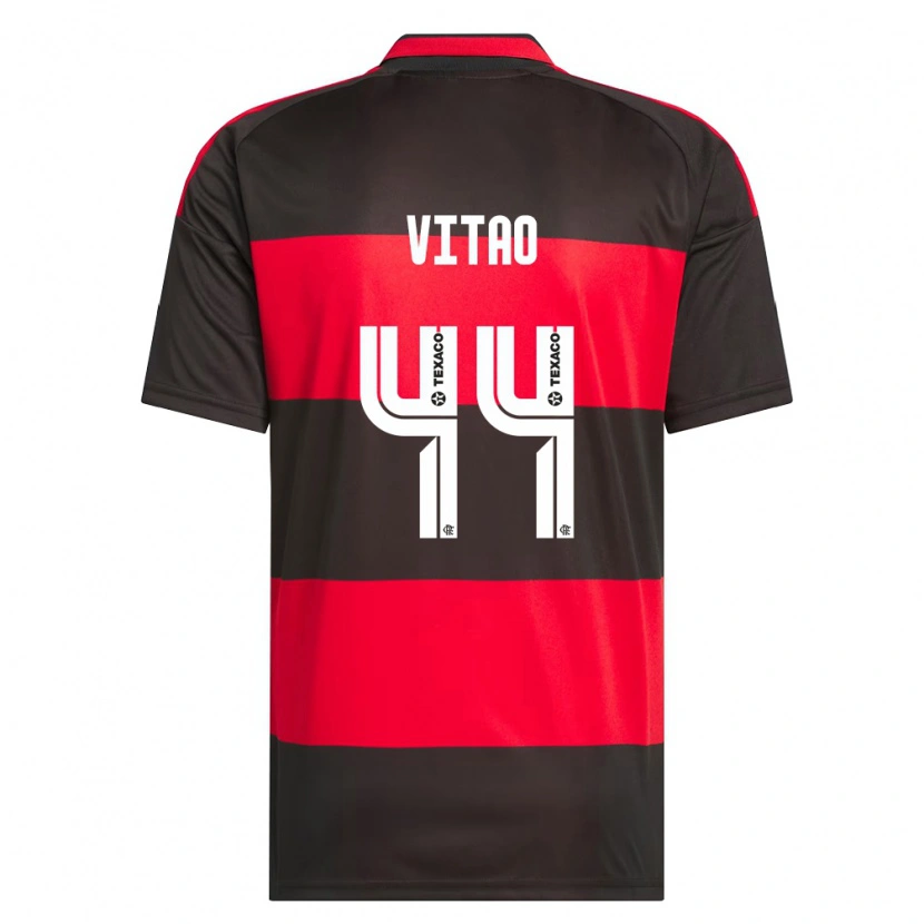 Danxen Barn Vitor Eduardo Da Silva Matos #44 Rød Svart Hvit Hjemmetrøye Drakt Trøye 2026/27 Skjorter T-Skjorte