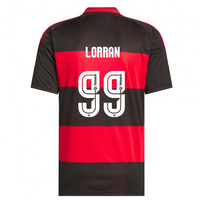 Danxen Barn Lorran Lucas Pereira De Sousa #99 Rød Svart Hvit Hjemmetrøye Drakt Trøye 2026/27 Skjorter T-Skjorte
