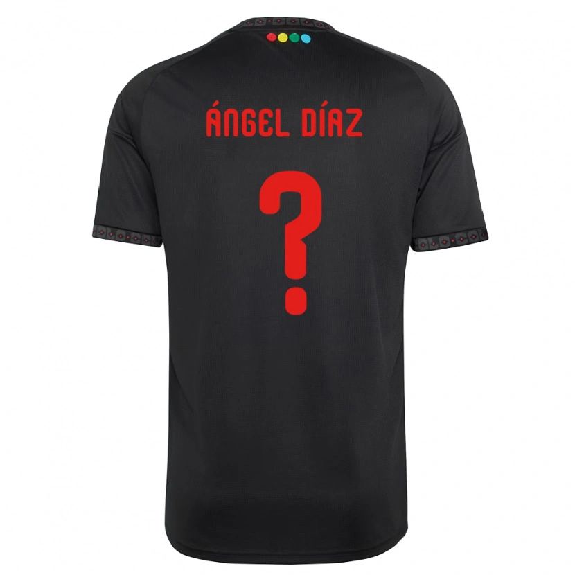 Danxen Barn Ángel Díaz #0 Svart Rød Bortetrøye Drakt Trøye 2026/27 Skjorter T-Skjorte