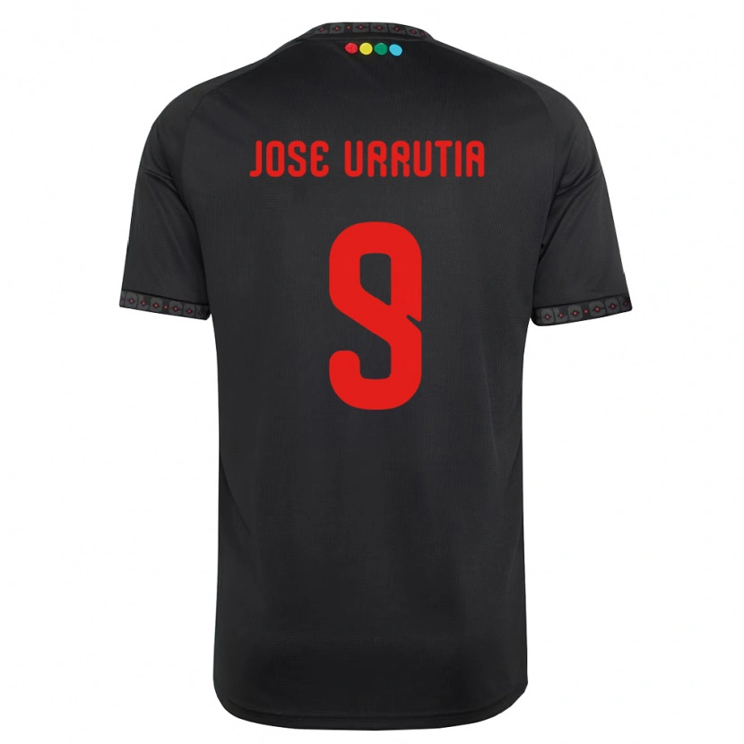 Danxen Barn María José Urrutia #9 Svart Rød Bortetrøye Drakt Trøye 2026/27 Skjorter T-Skjorte