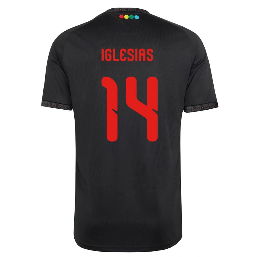 Danxen Barn Luciano Iglesias #14 Svart Rød Bortetrøye Drakt Trøye 2026/27 Skjorter T-Skjorte