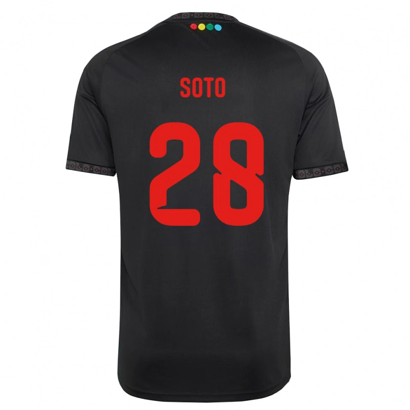 Danxen Barn Lucas Soto #28 Svart Rød Bortetrøye Drakt Trøye 2026/27 Skjorter T-Skjorte