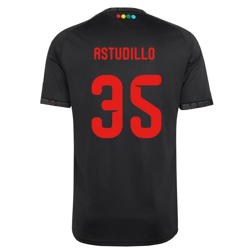 Danxen Barn Jerall Astudillo #35 Svart Rød Bortetrøye Drakt Trøye 2026/27 Skjorter T-Skjorte